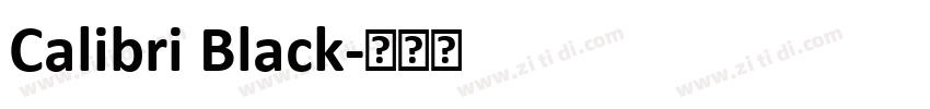 Calibri Black字体转换